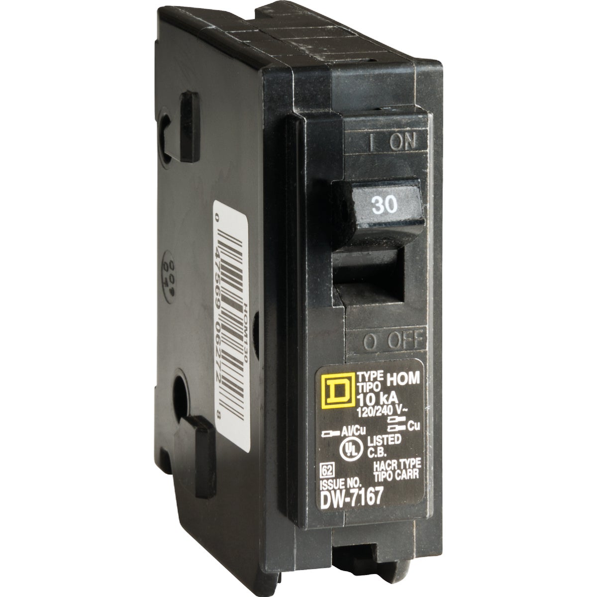 Square D Homeline 30A Single-Pole Standard Trip Circuit Breaker Image 1