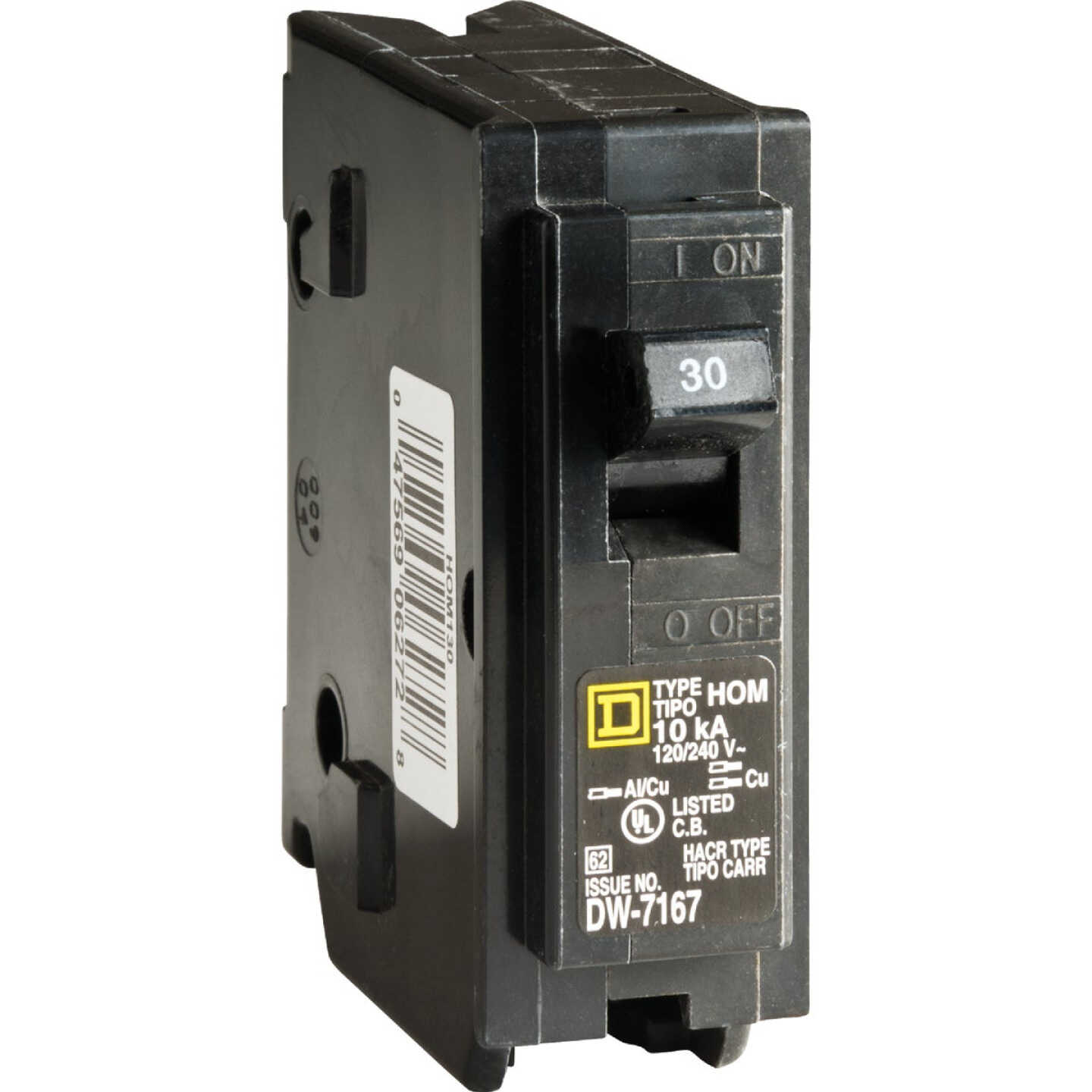 Square D Homeline 30A Single-Pole Standard Trip Circuit Breaker Image 1