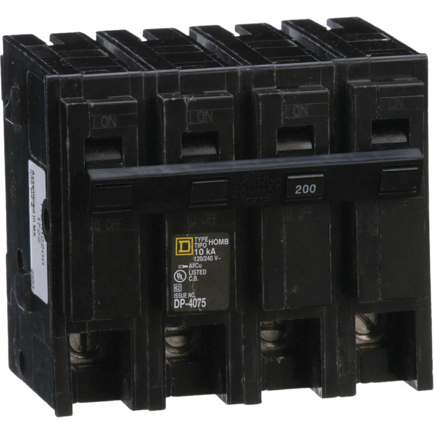Square D Homeline 200A Double-Pole Standard Trip Main Breaker Image 1