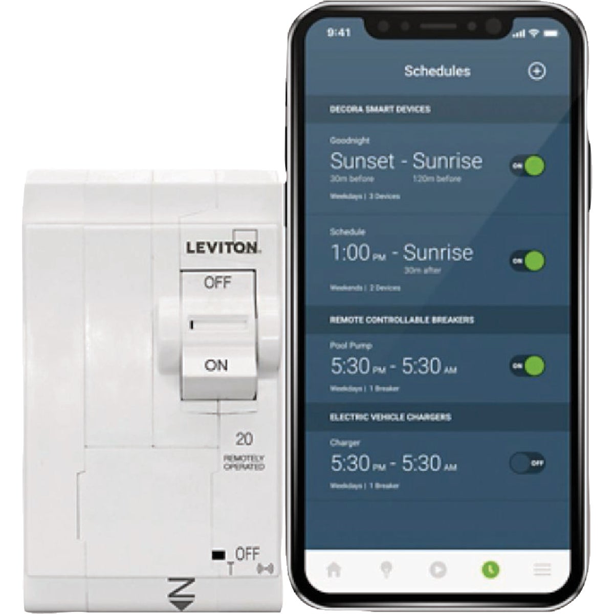 Leviton 2nd Gen 20A 2-Pole Smart Circuit Breaker