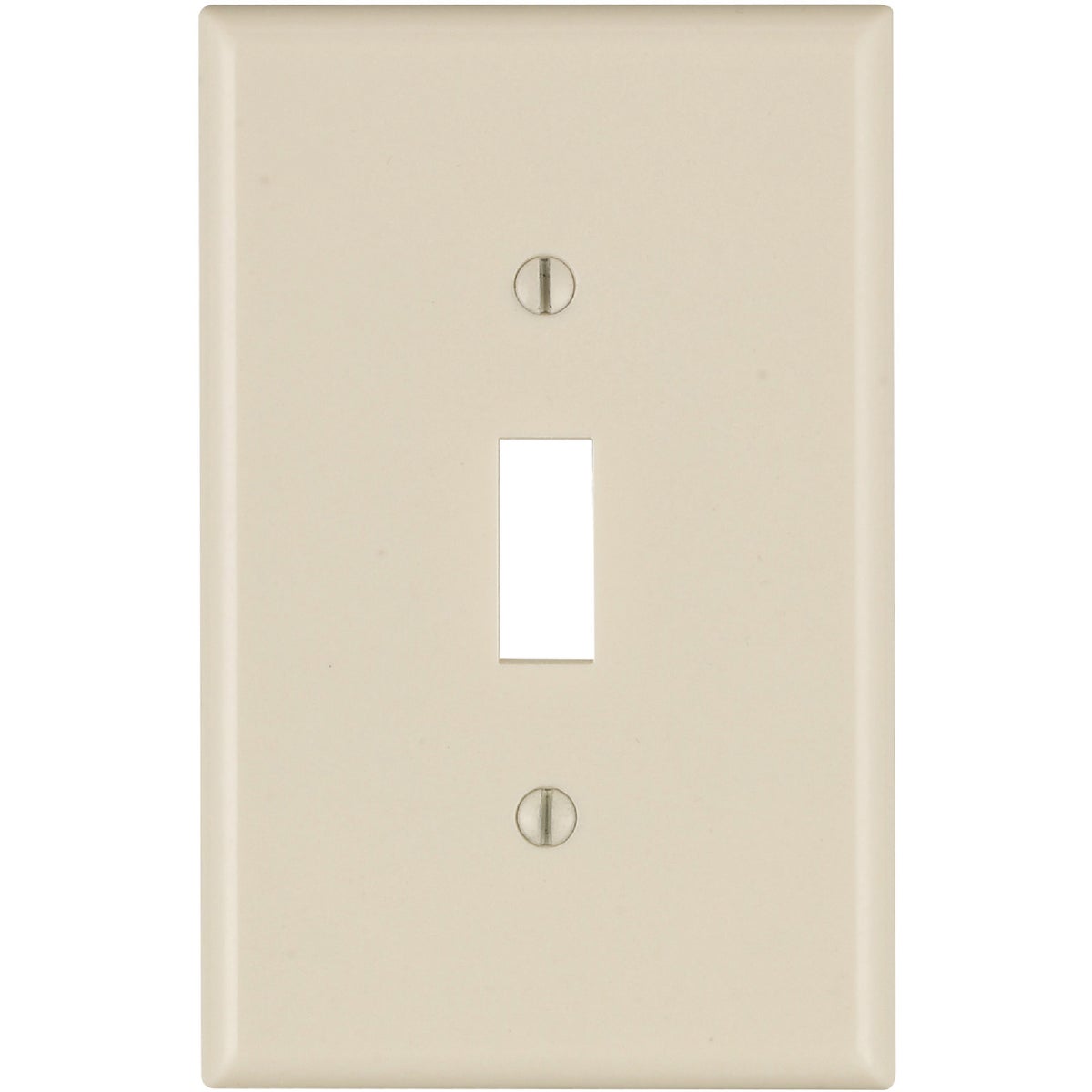 Leviton 1-Gang Smooth Plastic Mid-Way Toggle Switch Wall Plate, Light Almond Image 1
