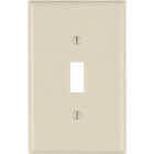 Leviton 1-Gang Smooth Plastic Mid-Way Toggle Switch Wall Plate, Light Almond Image 1