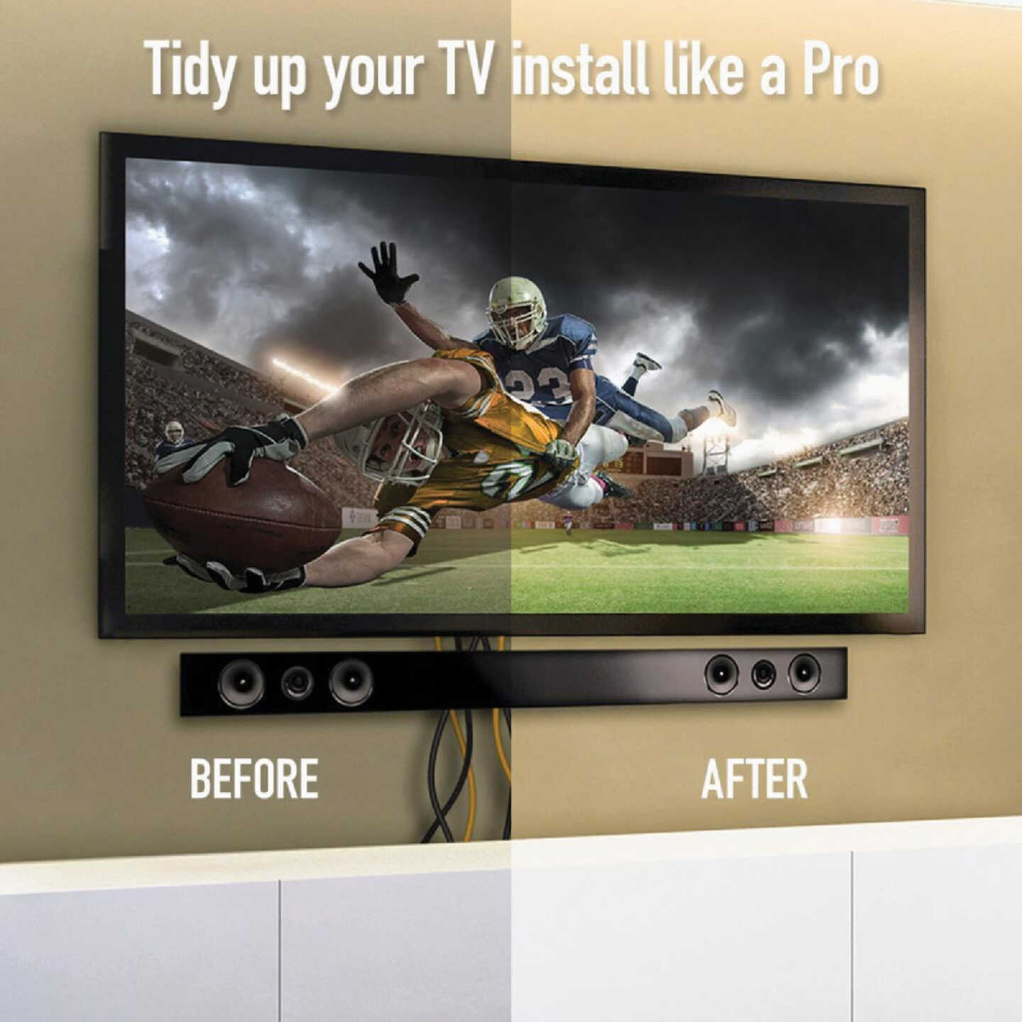 Legrand On-Q In-Wall TV Power & Cable Management Kit, White Image 2