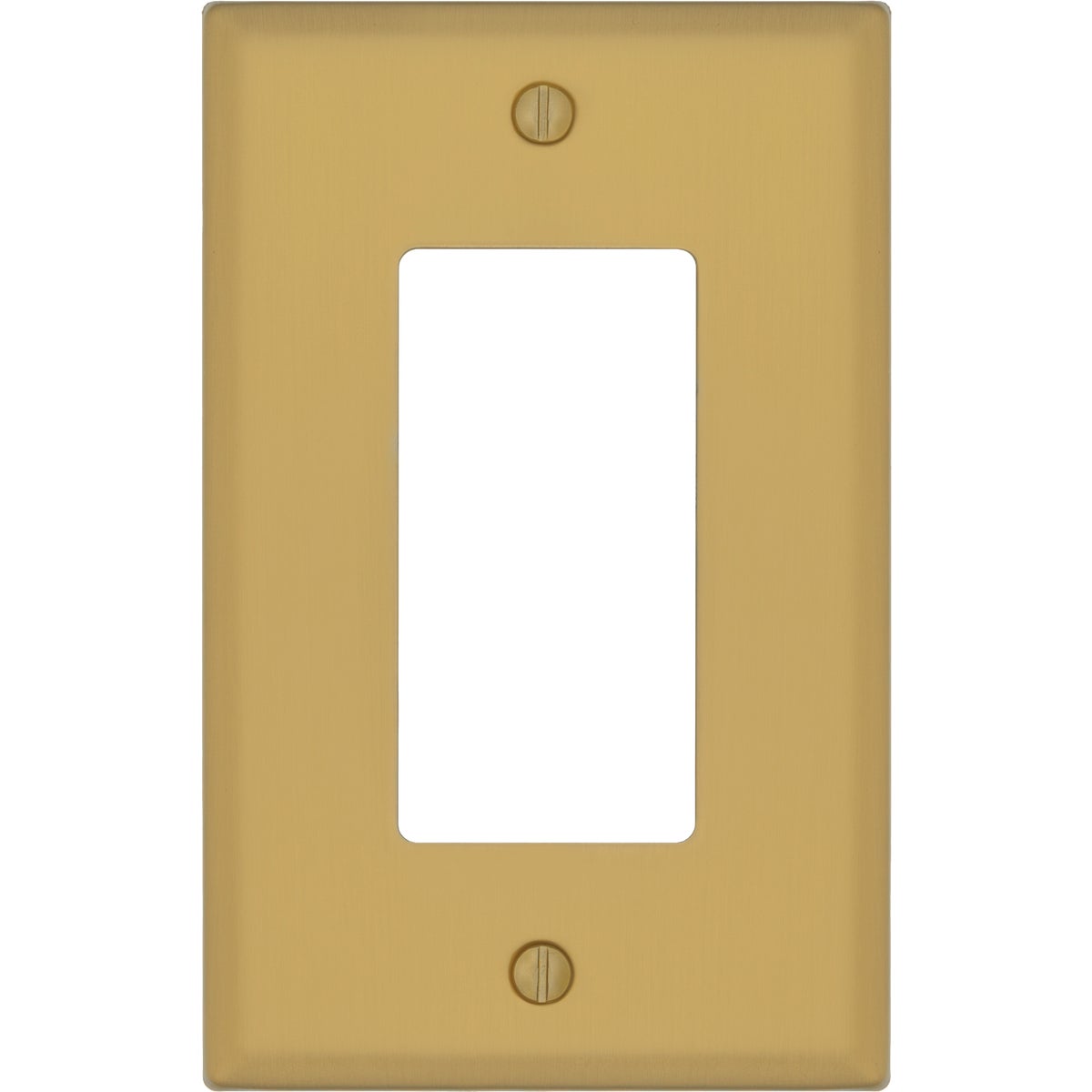 Amerelle Oxford 1-Gang Brushed Gold Steel Wall Plate Image 1