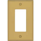Amerelle Oxford 1-Gang Brushed Gold Steel Wall Plate Image 1