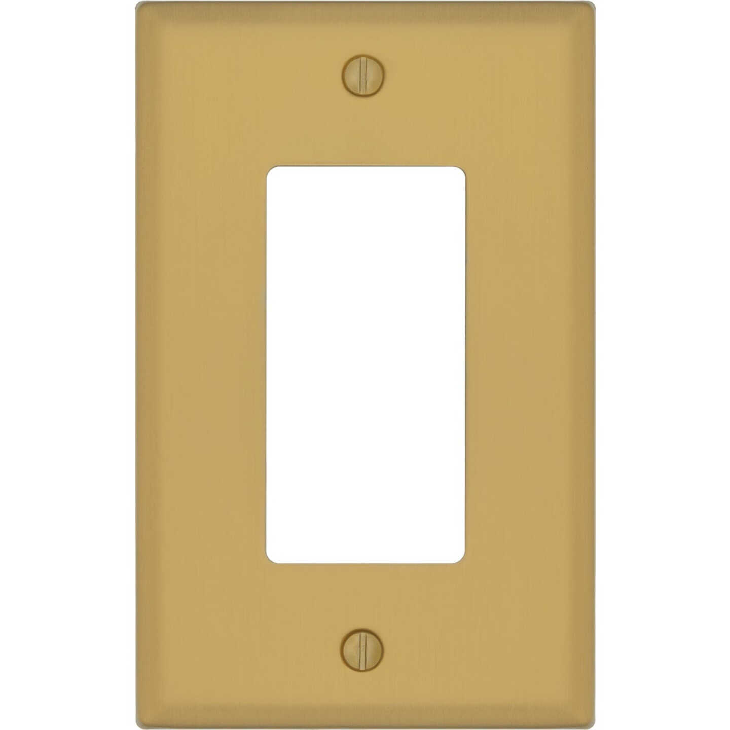 Amerelle Oxford 1-Gang Brushed Gold Steel Wall Plate Image 1