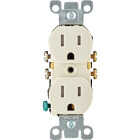 Leviton 15A Light Almond Tamper Resistant 5-15R Duplex Outlet Image 2