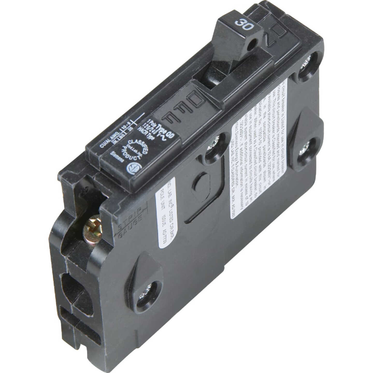 Connecticut Electric 30A Single-Pole Standard Trip Packaged Replacement Circuit Breaker For Square D Image 1