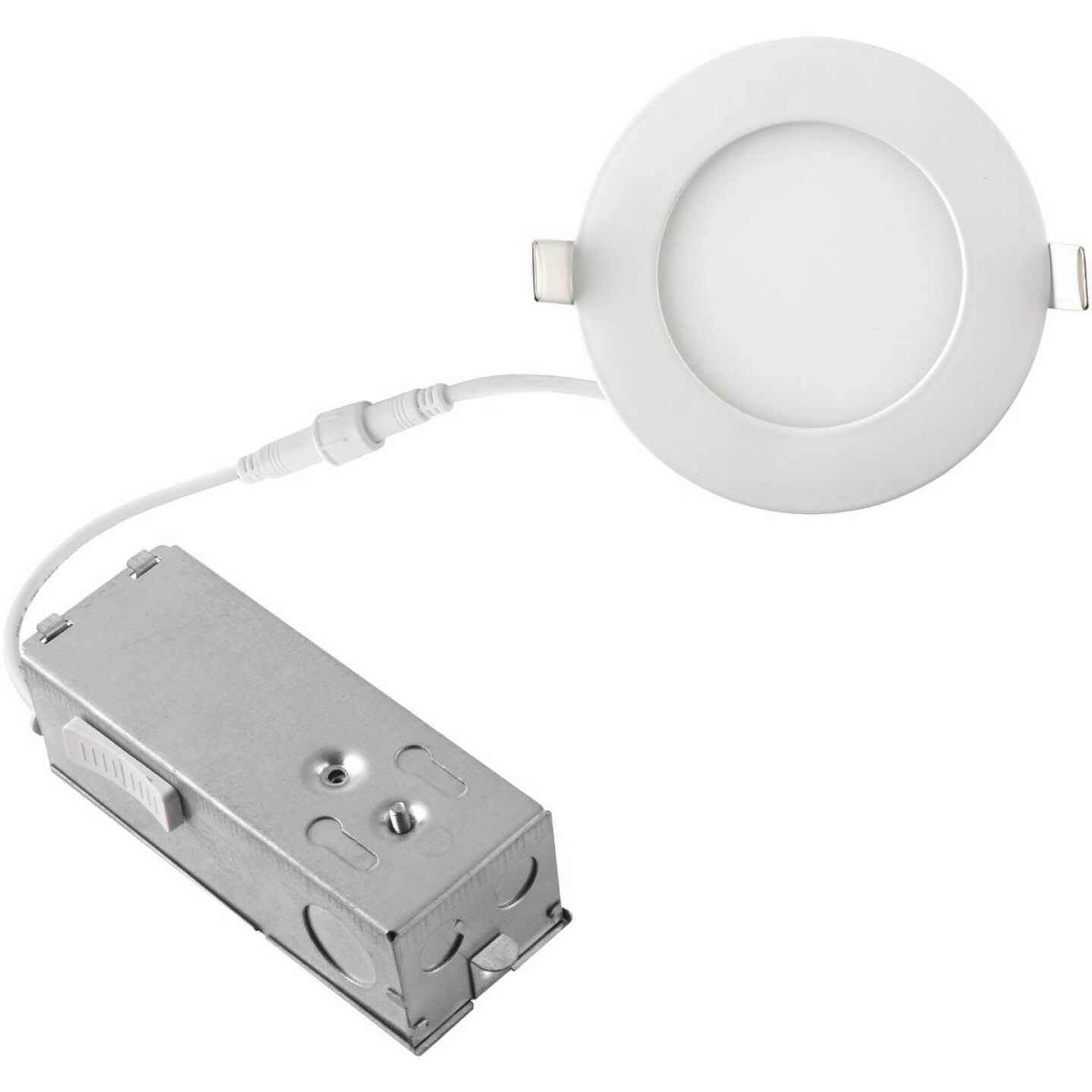 4 In. New Construction IC Rated White CCT Tunable Slim LED Downlight, 650 Lm. Image 3
