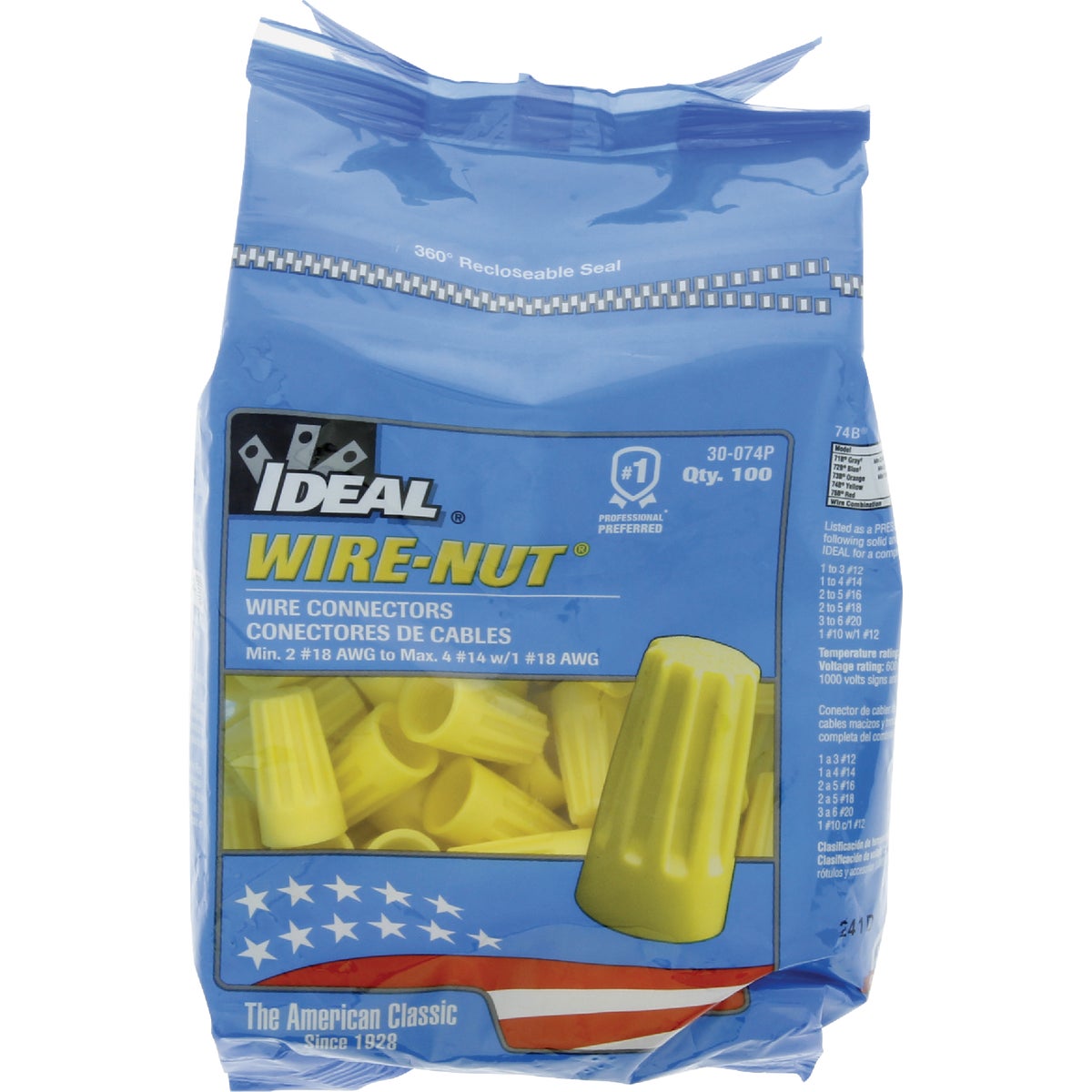 Ideal Wire-Nut Medium Yellow Copper to Copper Wire Connector (100-Pack) Image 2