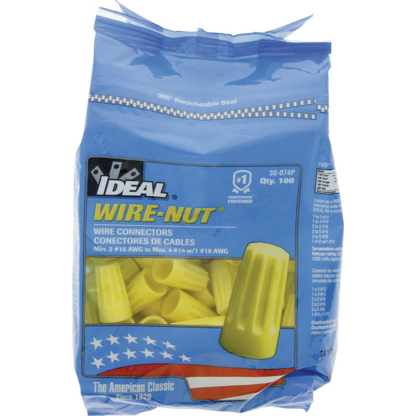 Ideal Wire-Nut Medium Yellow Copper to Copper Wire Connector (100-Pack) Image 2