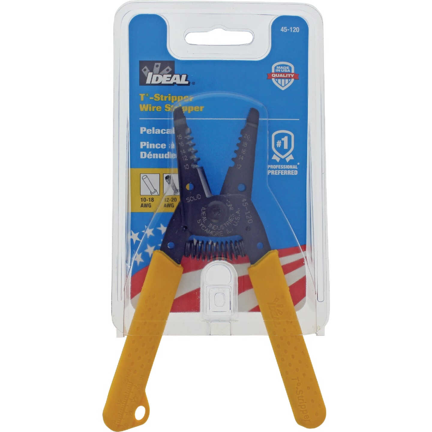 Ideal 10 AWG to 18 AWG Solid Wire T-Stripper Image 2