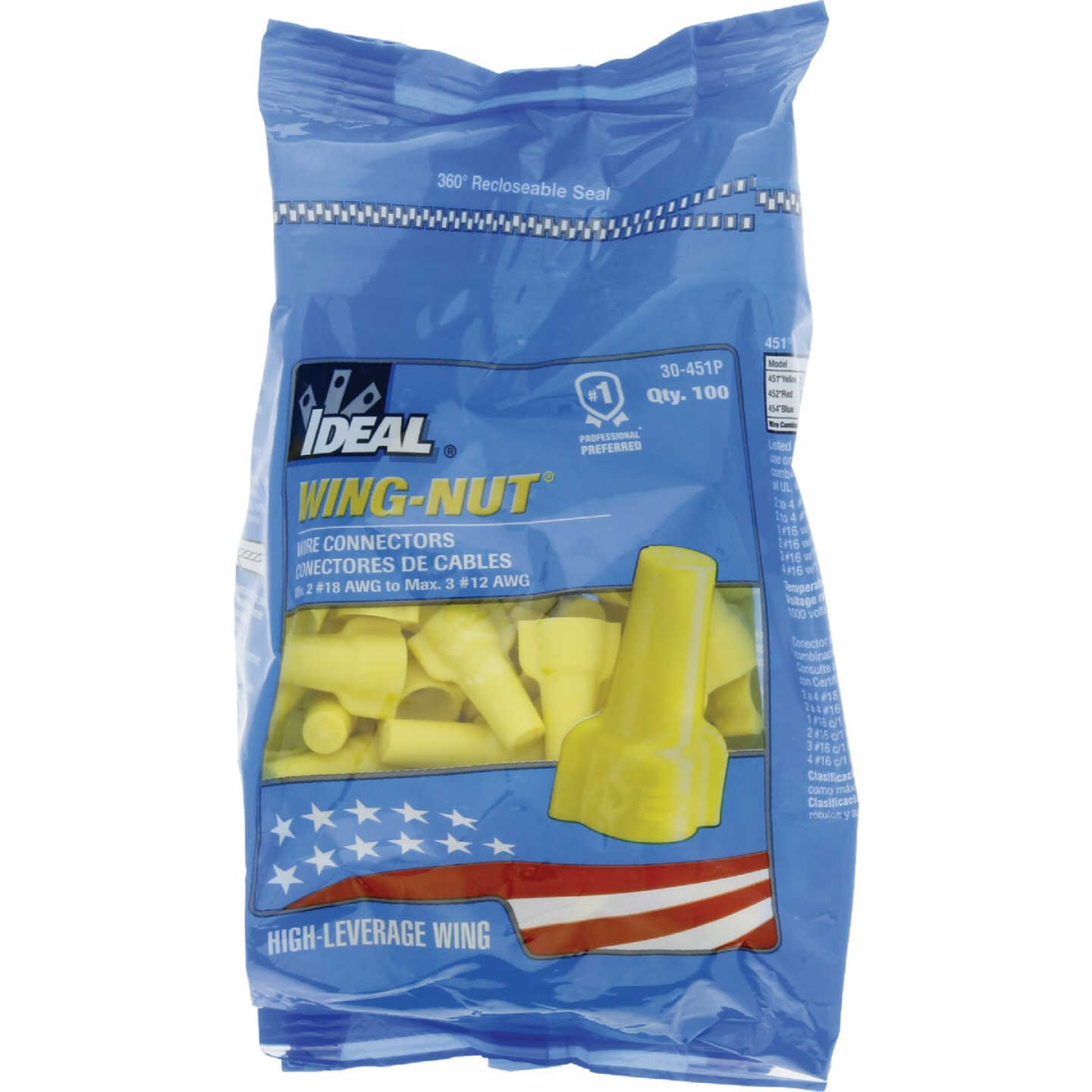 Ideal Wing-Nut Small Yellow Copper to Copper Wire Connector (100-Pack) Image 2