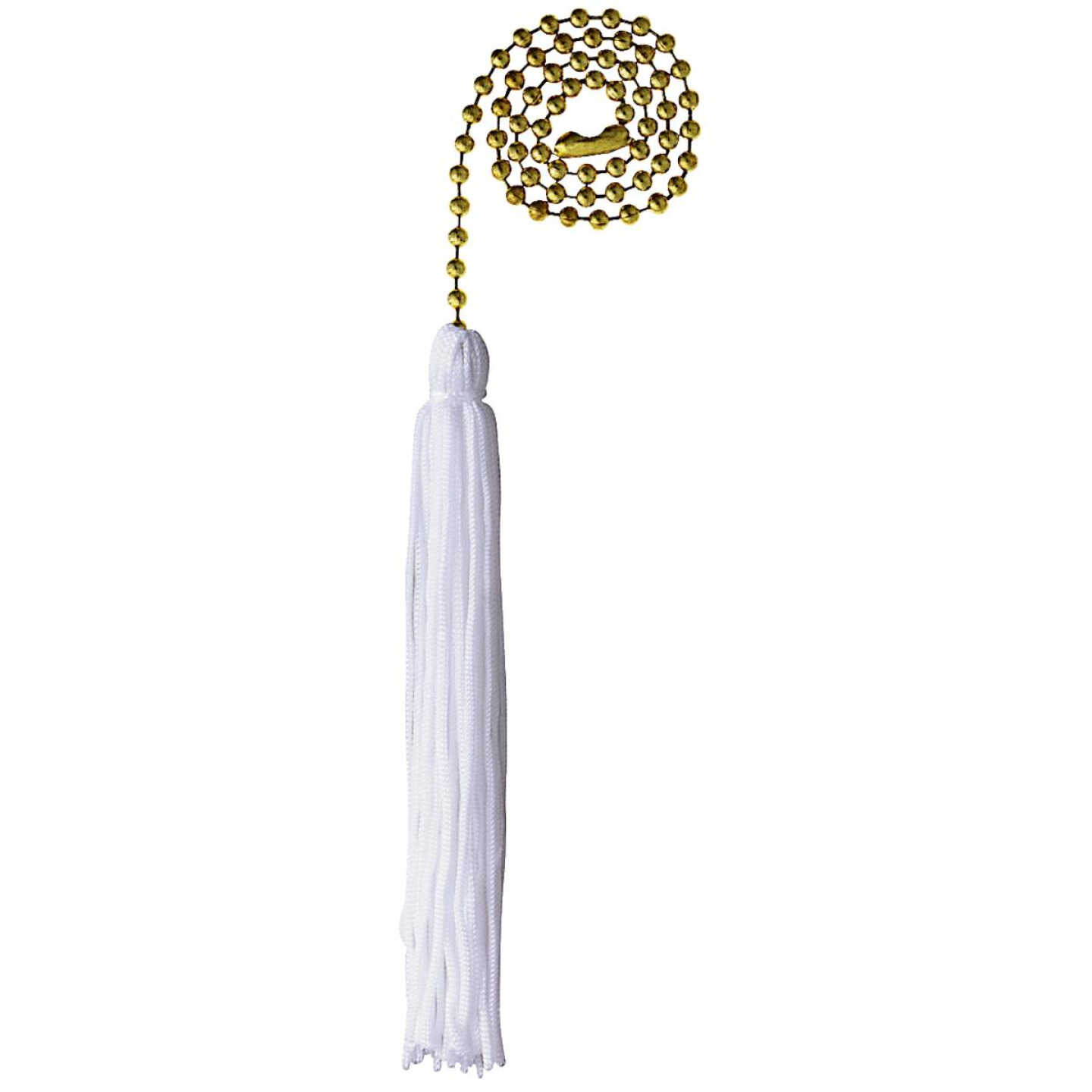 12"WHT BEADED PULL CHAIN Image 1