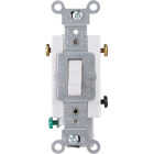 Leviton Toggle White 20A Grounding Quiet 3-Way Switch Image 1