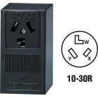 Leviton 30A Surface Mount Black 10-30R 3-Wire Dryer Power Outlet Image 1