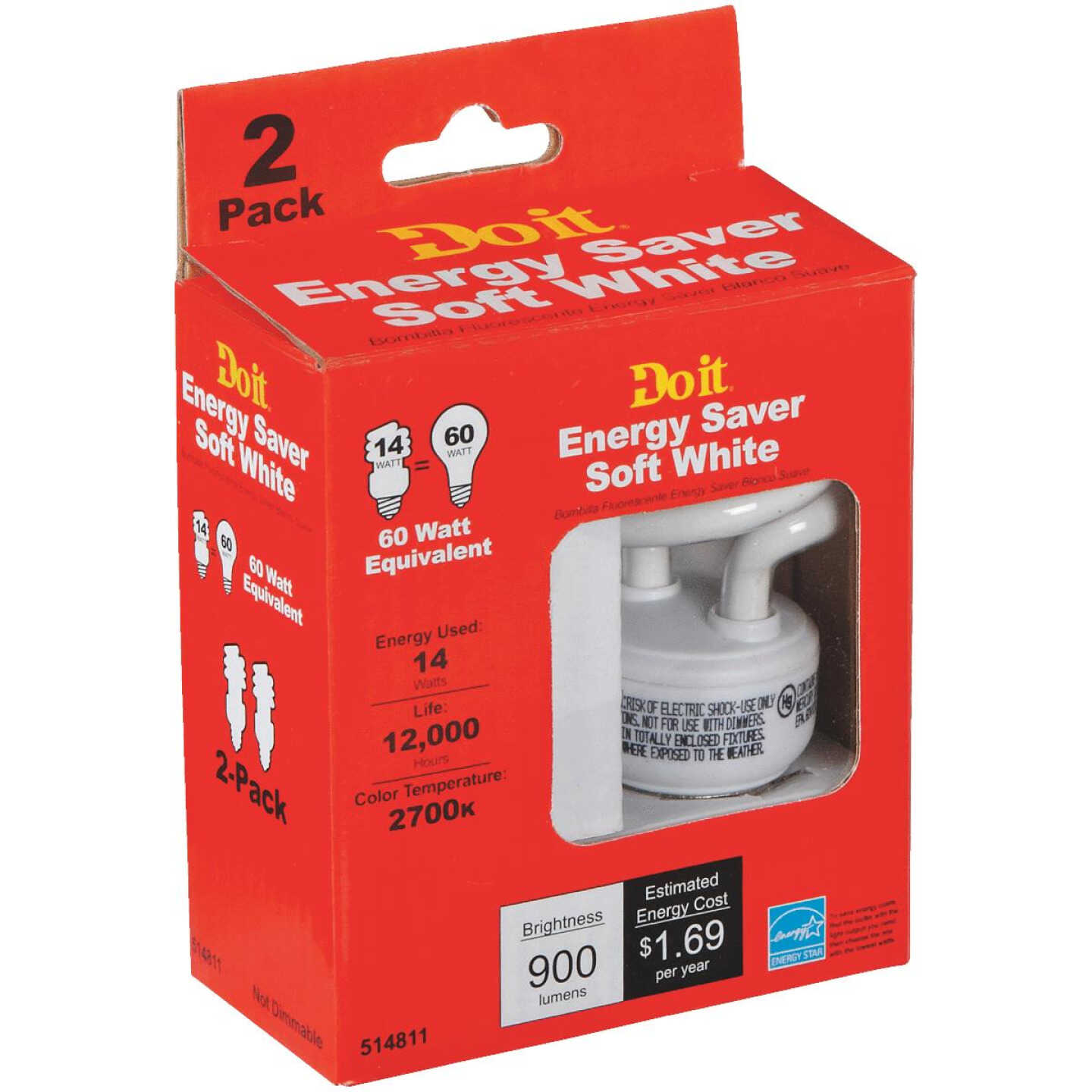 2PK 14W MINI TWIST BULB Image 1