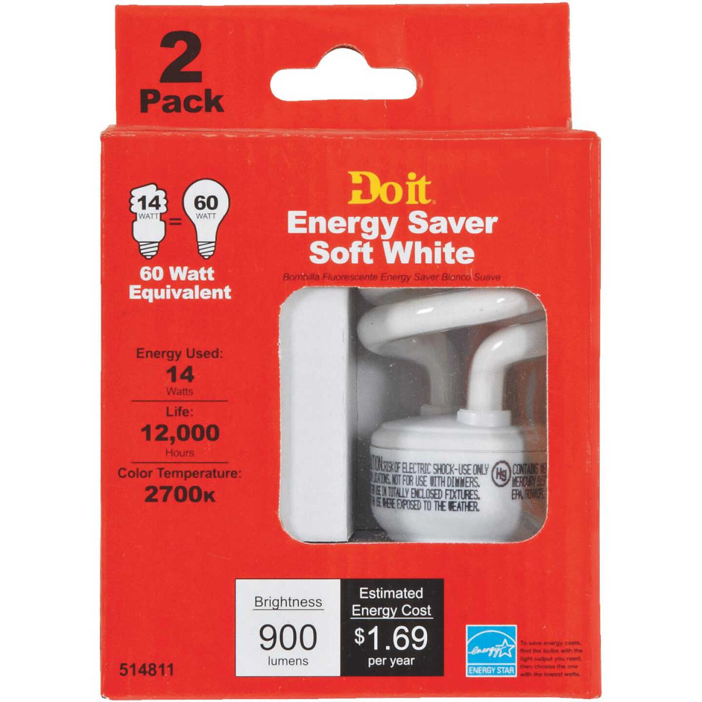 2PK 14W MINI TWIST BULB Image 2