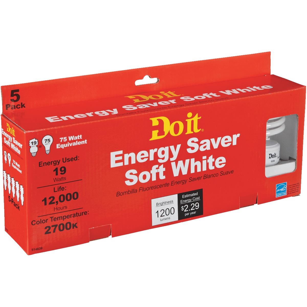 5PK 19W TWIST BULB Image 1