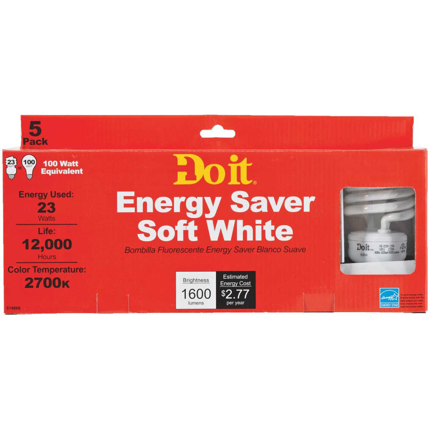 5PK 23W TWIST BULB Image 2