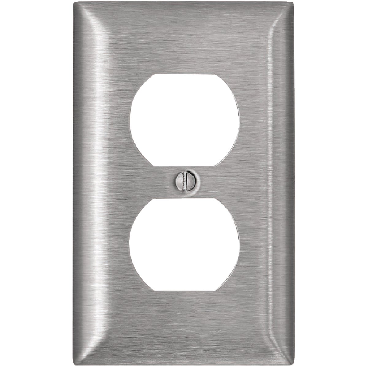 Leviton C-Series 1-Gang Stainless Steel Outlet Wall Plate Image 1