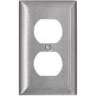 Leviton C-Series 1-Gang Stainless Steel Outlet Wall Plate Image 1