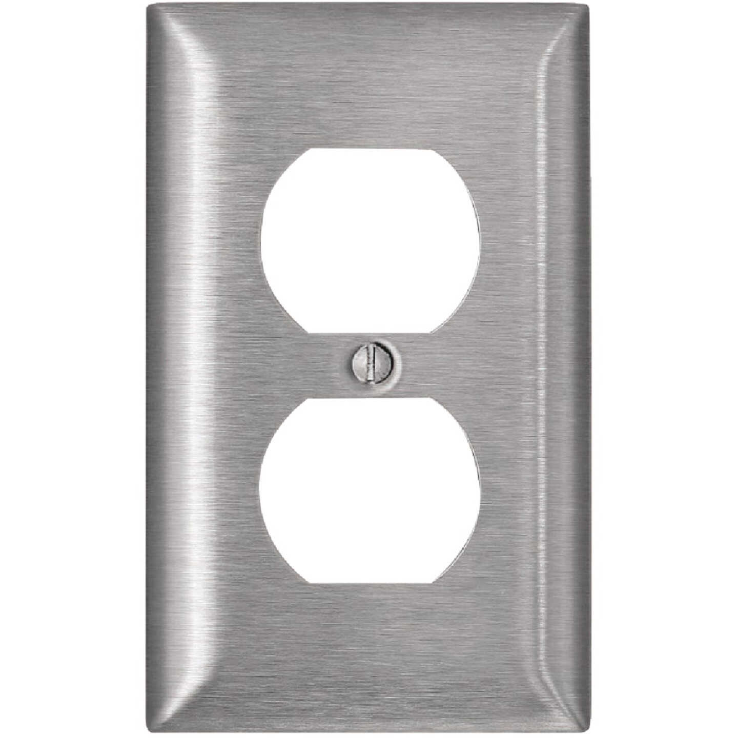 Leviton C-Series 1-Gang Stainless Steel Outlet Wall Plate Image 1