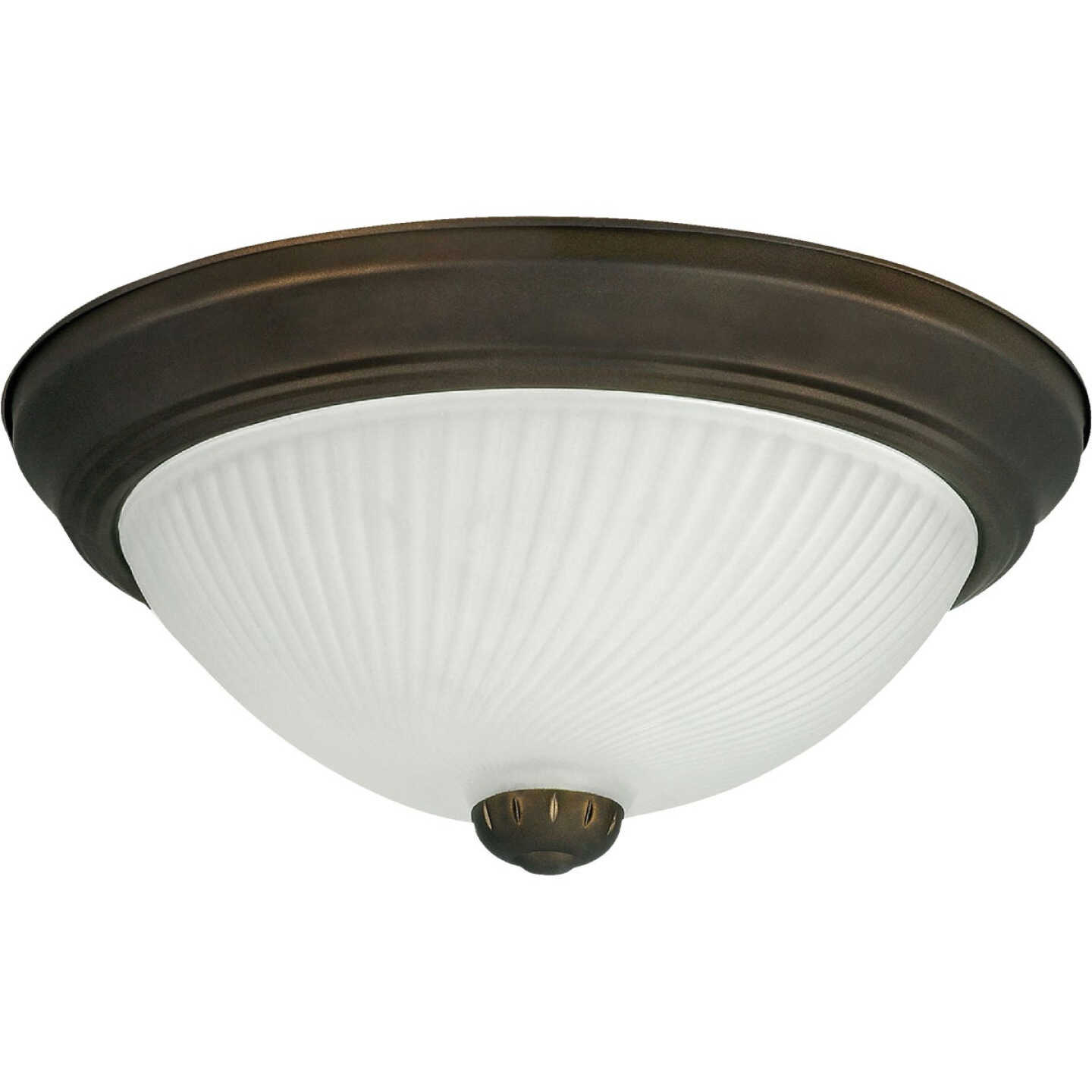 Canarm 11 In. Oil Rubbed Bronze Incandescent Flush Mount Ceiling Light Fixture (2-Pack) Image 2