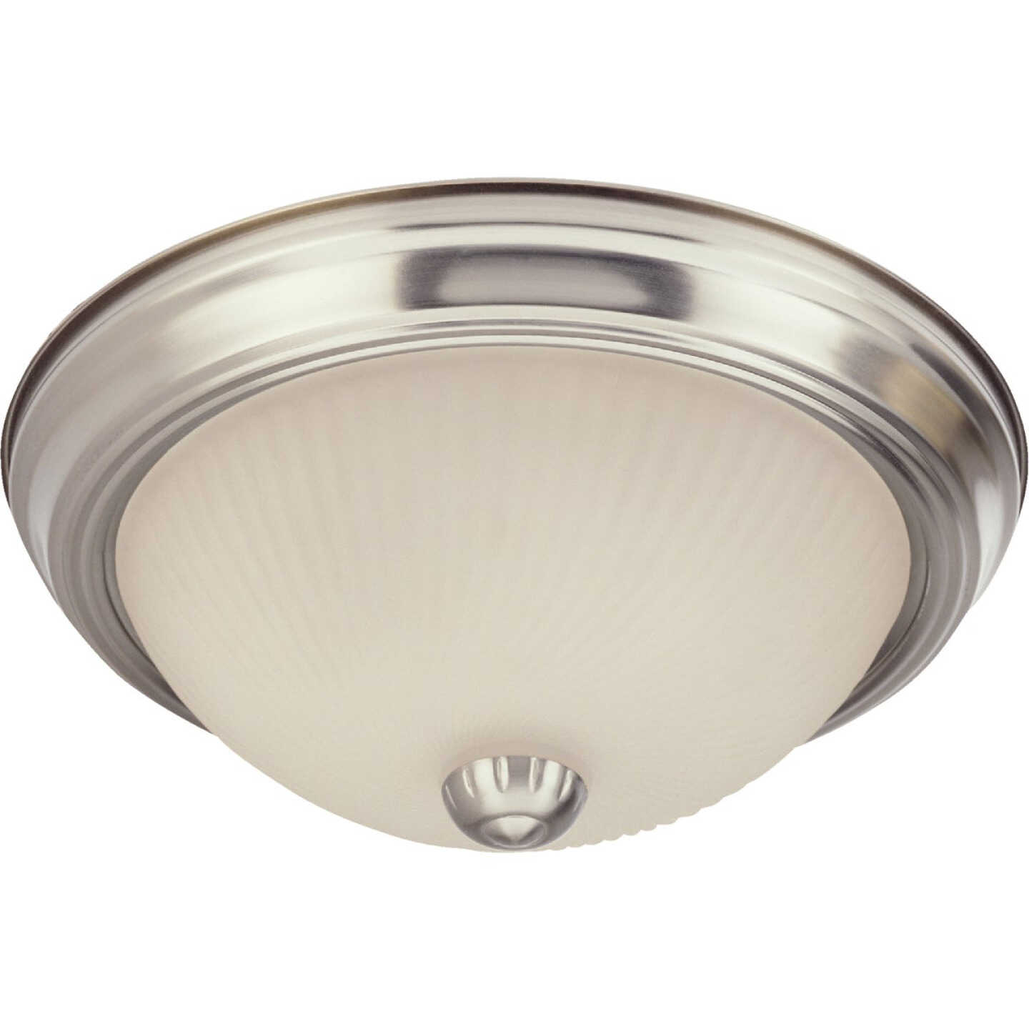 Canarm 11 In. Brushed Nickel Incandescent Flush Mount Ceiling Light Fixture (2-Pack) Image 2