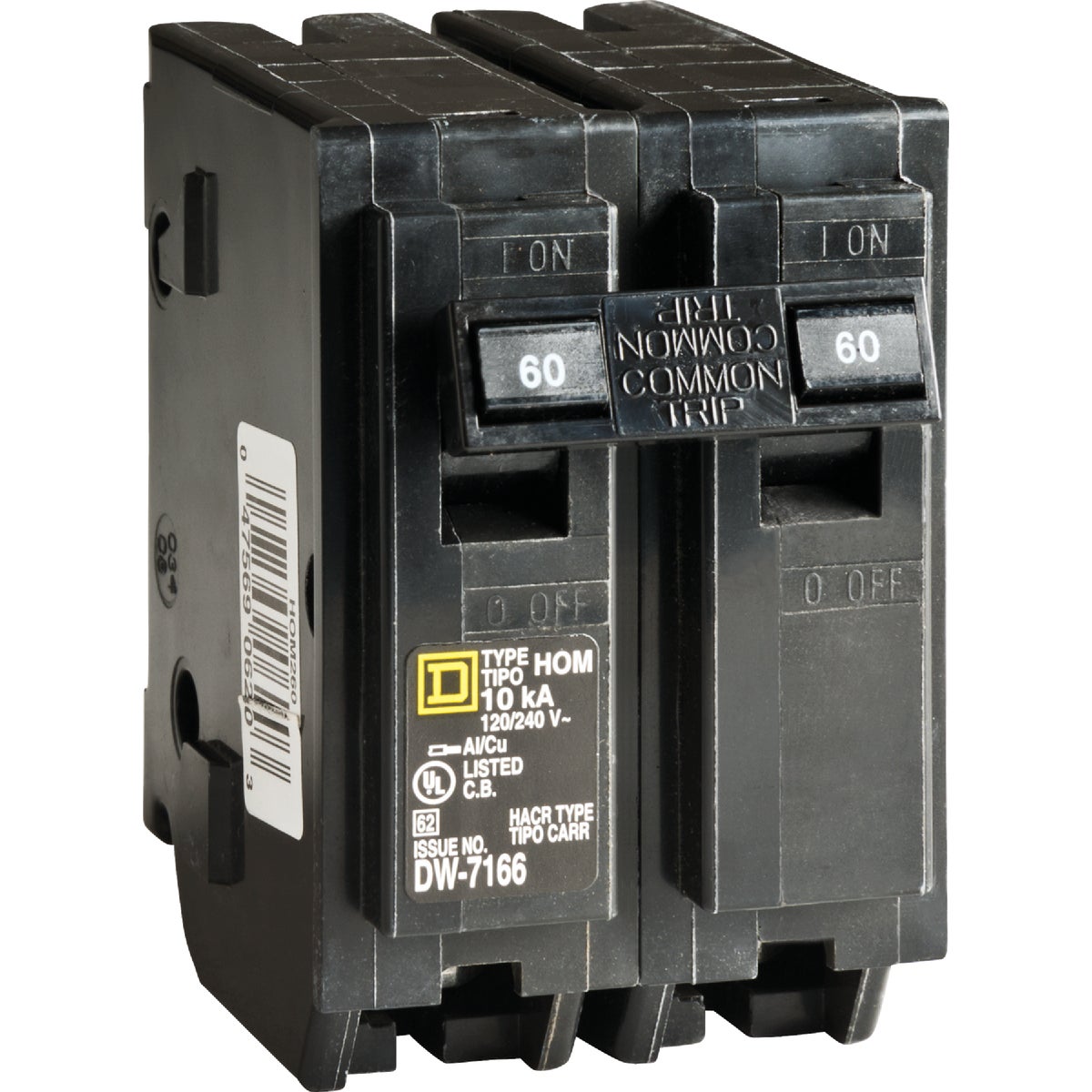 Square D Homeline 60A Double-Pole Standard Trip Circuit Breaker Image 1