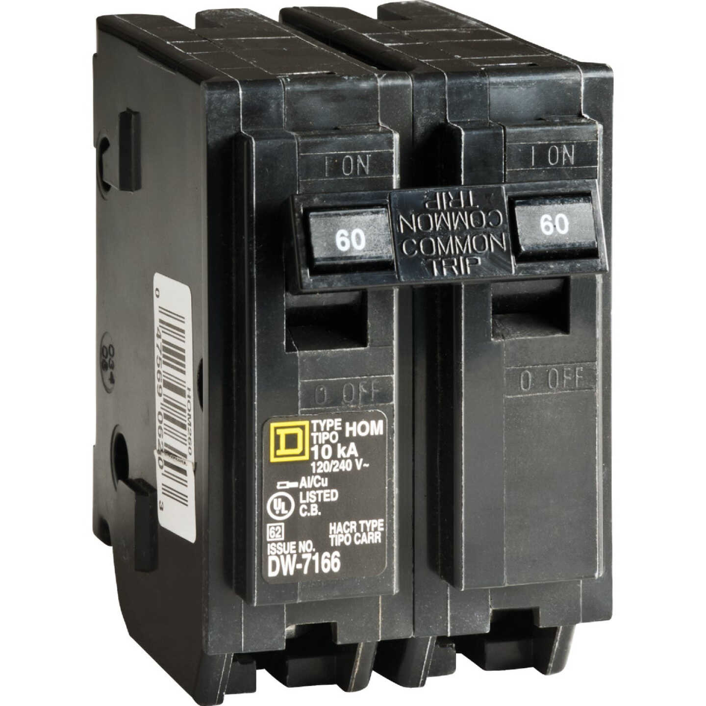 Square D Homeline 60A Double-Pole Standard Trip Circuit Breaker Image 1