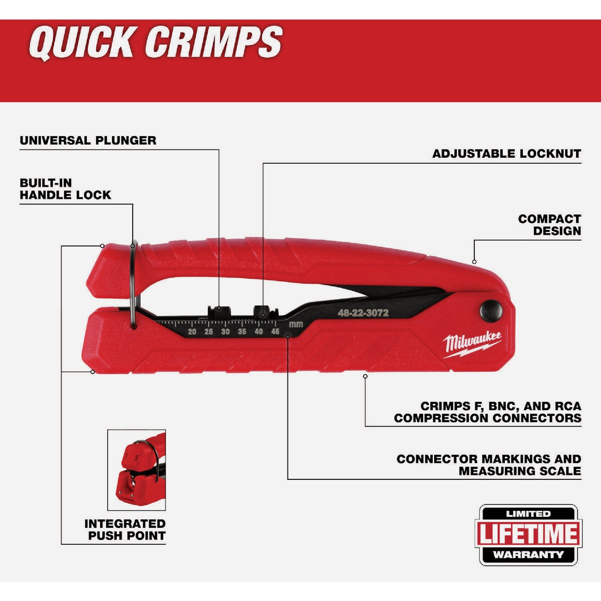 Milwaukee Coax Compression Crimper Image 3