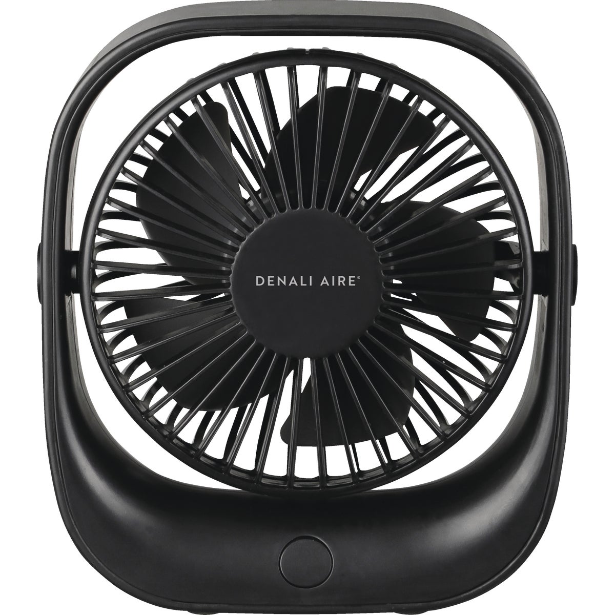 Denali Aire 5 In. 3-Speed Black Rechargeable USB Table Fan