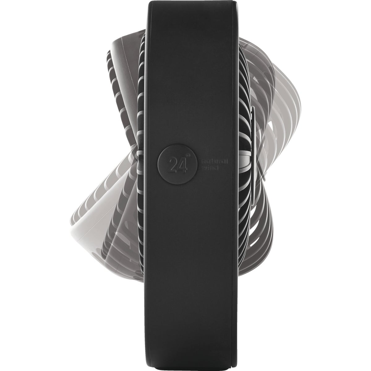 Denali Aire 5 In. 3-Speed Black Rechargeable USB Table Fan Image 3