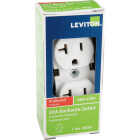 Leviton 20A White Shallow Commercial Grade 5-20R Duplex Outlet Image 2