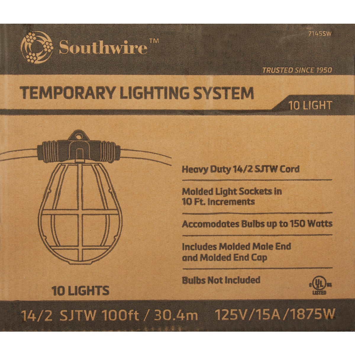 Southwire Incandescent A23 100 Ft. Temporary Light String Image 2