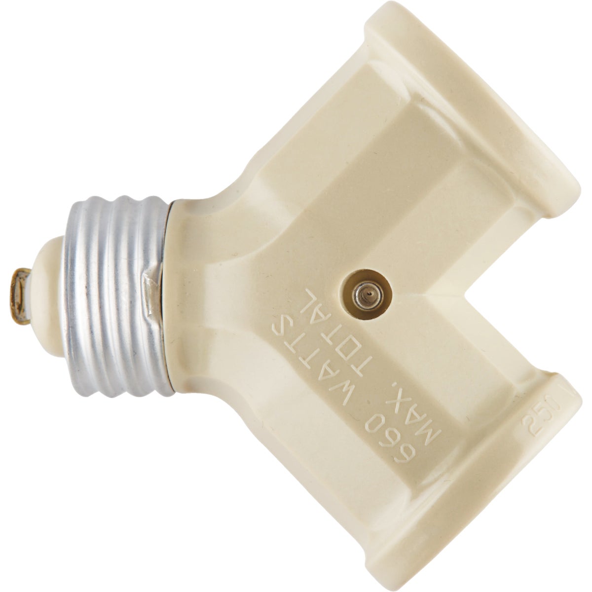 Leviton Ivory 125V Twin Socket Adapter Image 3