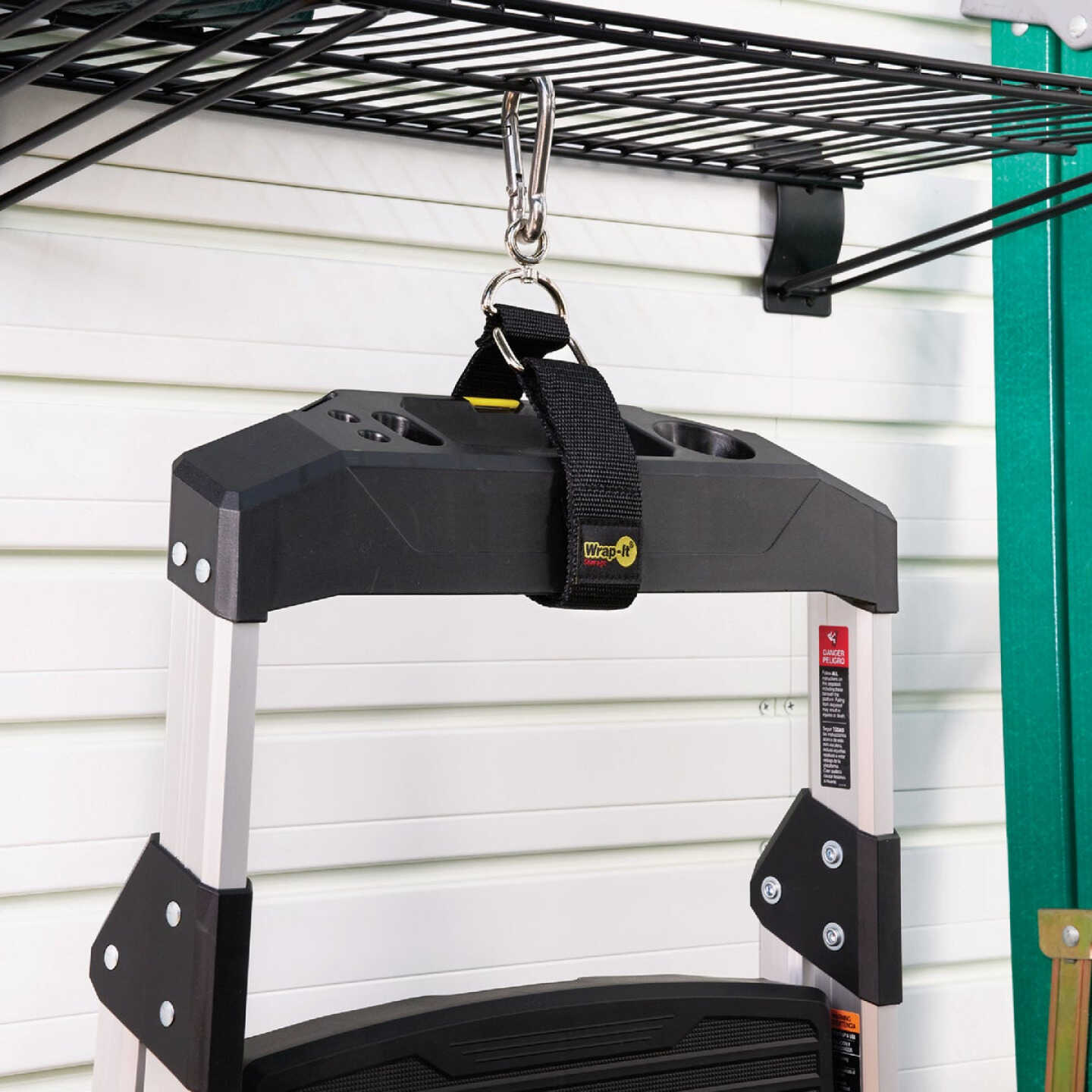 Wrap-It Storage Hook 'n Hang 18 In. x 1.5 In. Hanging Cinch Strap with Carabiner Image 4