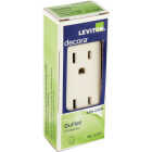Leviton Decora 15A Light Almond Residential Grade 5-15R Duplex Outlet Image 2