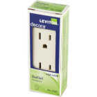 Leviton Decora 15A Light Almond Residential Grade 5-15R Duplex Outlet Image 3