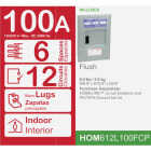 Square D Homeline 100A 6-Space 12-Circuit Indoor Main Lug Flush Mount Load Center Image 2