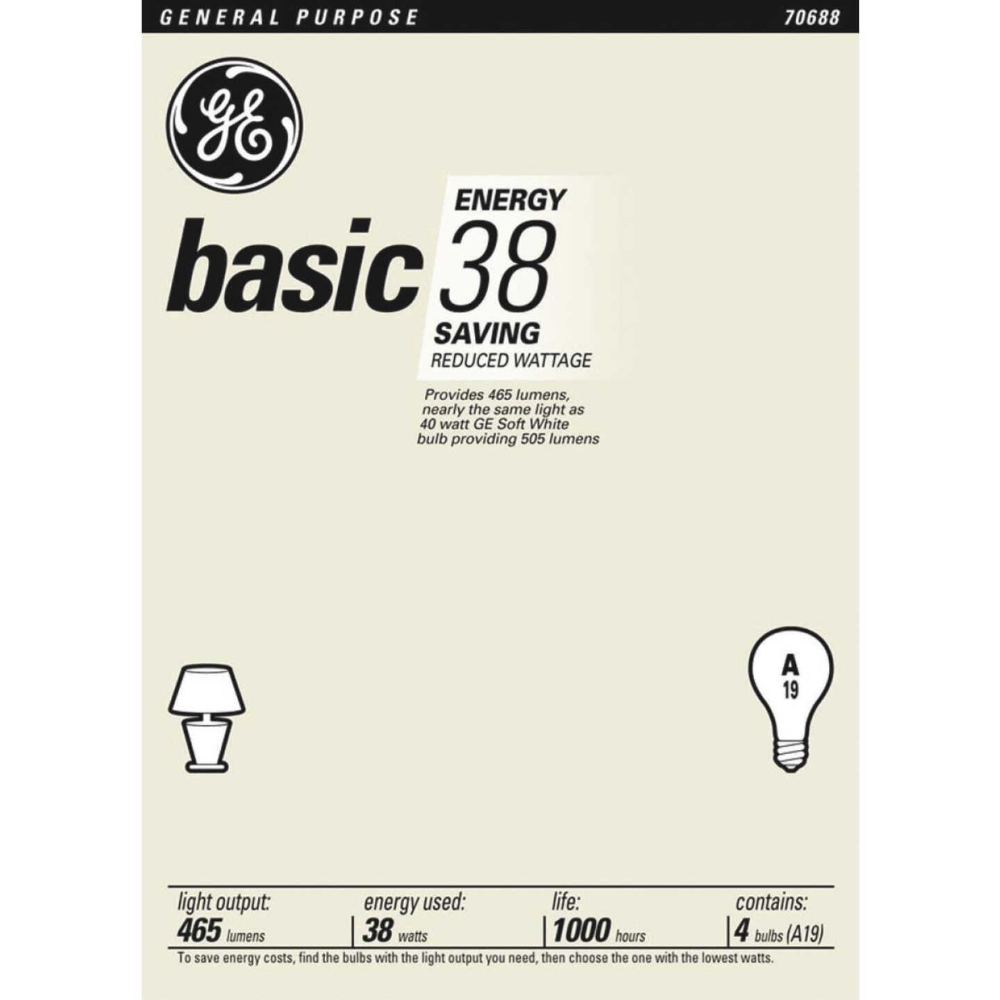 4PK 38W FROST BULB Image 1