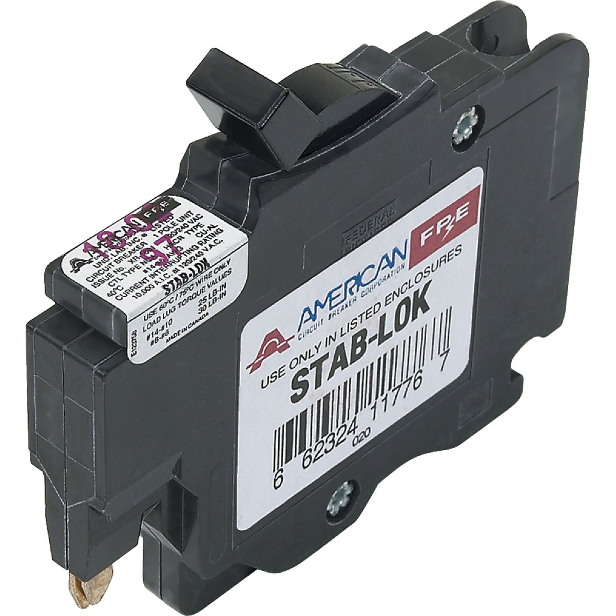 Connecticut Electric 30A Single-Pole Standard Trip Packaged Replacement Circuit Breaker For Federal Pacific