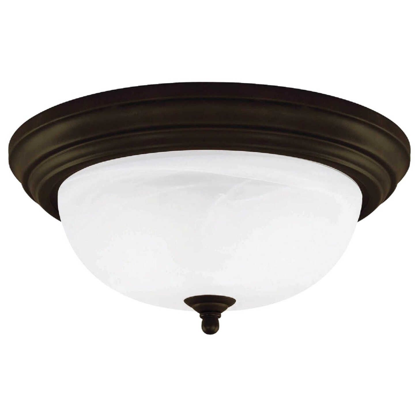 Canarm 11 In. Oil Rubbed Bronze Incandescent Flush Mount Ceiling Light Fixture Image 1