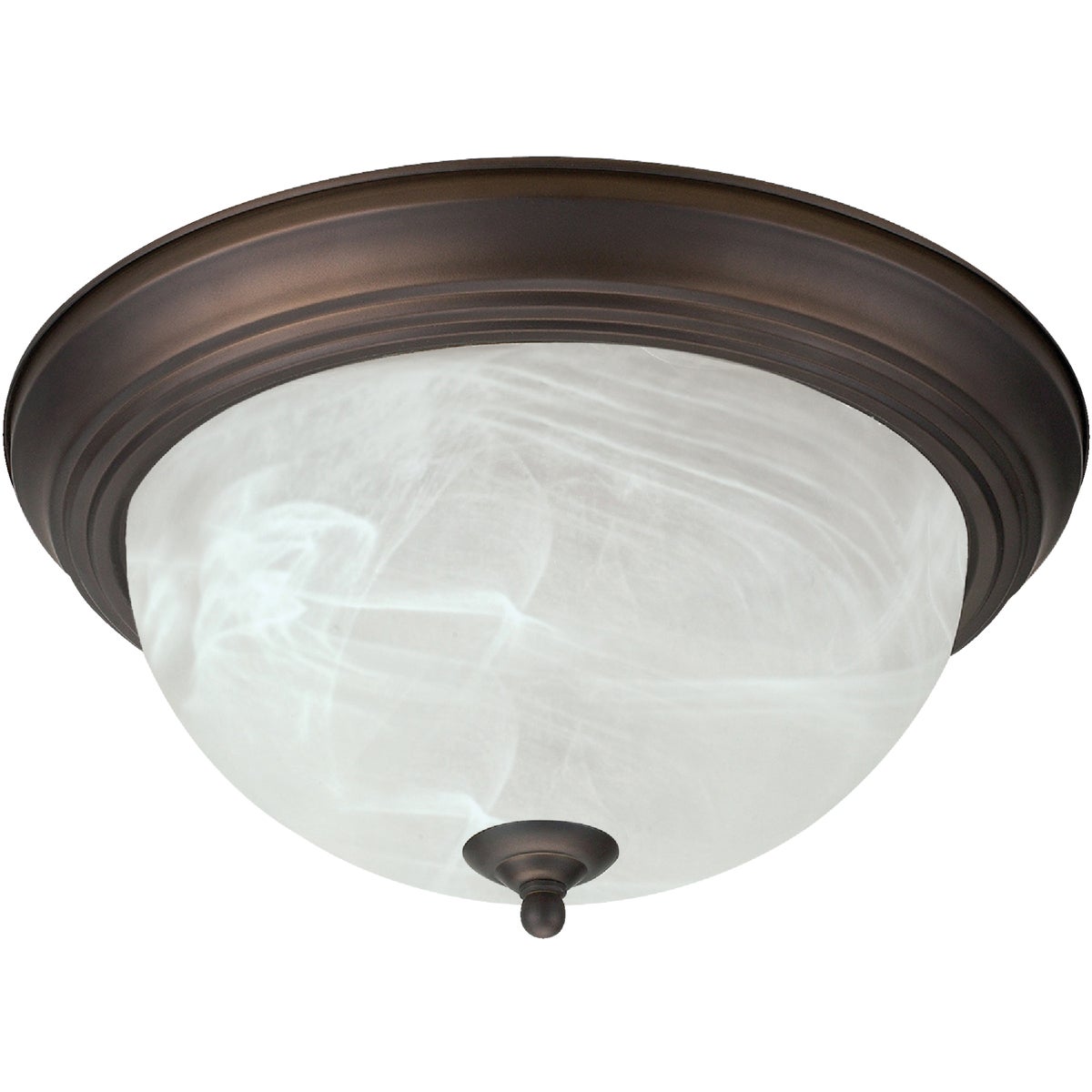 Canarm 15 In. Oil Rubbed Bronze Incandescent Flush Mount Ceiling Light Fixture