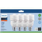 Philips Energy Saver 75W Equivalent Soft White Medium Base T2 Spiral CFL Light Bulb (4-Pack) Image 2