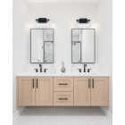 Canarm Britton 2-Light Black Vanity Bath Light Fixture, Clear Glass Image 2