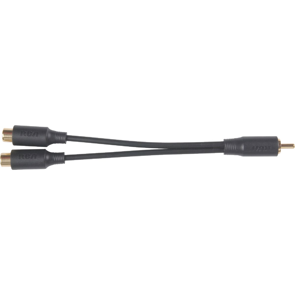 RCA 3 In. Single Male to Double Female Y-Adapter Image 3