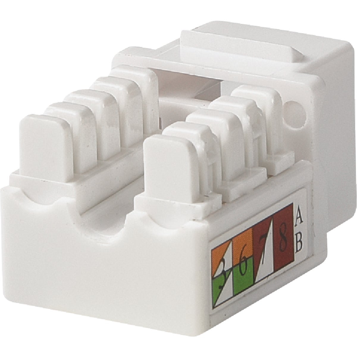 RCA Keystone CAT6/5E RJ45 White Modular Jack Image 4