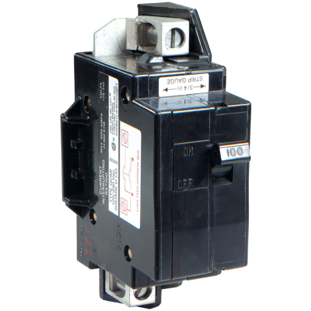 Square D QO 100A Double-Pole Standard Trip Main Breaker